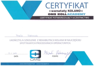 Szkolenie z rehabilitacji kolana w najczęściej spotykanych procedurach operacyjnych